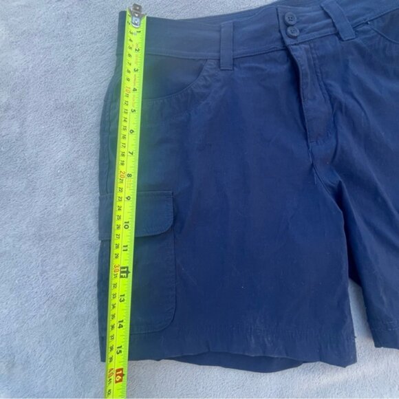 Eddie Bauer Navy Lightweight Summer Trail Stretch Mid Rise Cargo Pockets Shorts - Picture 10 of 10